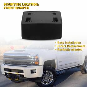 22774440 Auxito Bumper Tow Hook License Plate Bracket Holder For Chevy 2015-18 Silverado 3500hd