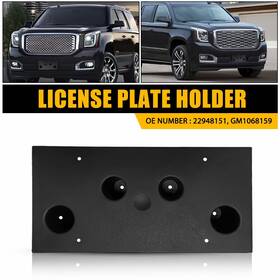 22948151 Auxito For 2015-2019 Gmc Yukon Front Bumper License Plate Frame Mounting Bracket Holder
