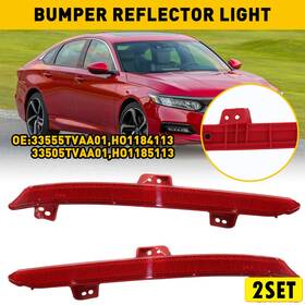 33555tvaa01 Auxito 33505tvaa01 2pcs Left Right Rear Side Bumper For Light 2018-2021 Honda Accord Reflector Stop
