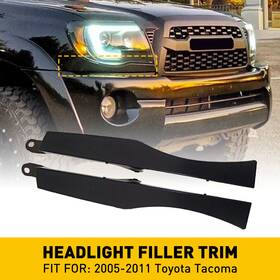 52512-04020-c0 Auxito Front Bumper Trim Filler Panel Headlight Set Rh Lh For 2005-2011 Tacoma Toyota
