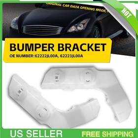 62222jl00a Auxito For 2008-2013 Infiniti G37 Bumper Bracket Retainer Front Beam Mount Support Pair