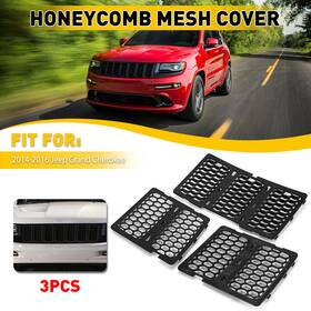 68143074ad Auxito Front Grille Inserts Honeycomb Mesh Cover For 2014 Jeep Grand Cherokee Black G