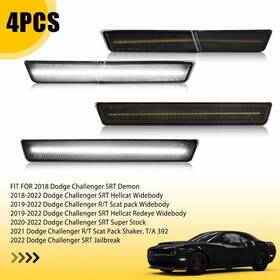 68319391aa Auxito 68195796ab Fit Dodge Challenger Smoked Front Rear Side Marker Light Assembly Lens Led