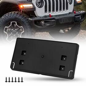 68293738aa Auxito License Plate Frame Covers Bracket Holder For Jeep Wrangler Jt Jl 18-23 Ec