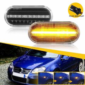 7e0949117 Auxito Sequential Led Side Marker Signal Lights For Vw Mk4 Golf Gti R32 Passat B5 Jetta