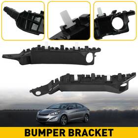 86513-86513-3x000 Auxito For 2014 Hyundai Elantra Coupe Gl Bumper Bracket Reinforcement Parts Black 2 Pcs