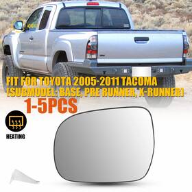 87908041801-5x Auxito 8790904190 Mirror Glass For 2005-2011 Toyota Tacoma Convex Left Side