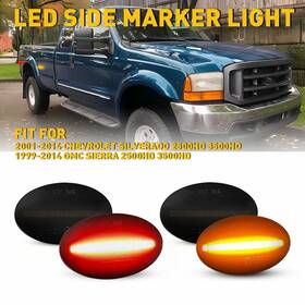 8c3z15442a Auxito Fit 36434 Ford F350 F450 F550 Dually Led Bed Fender Side Marker Lights Amber/red