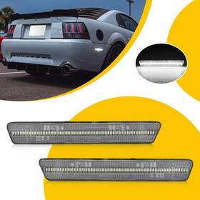 Xr3z-15a448-aa Auxito 915589 Clear White Led Rear Side Reflector Lights For 99-04 Ford Mustang
