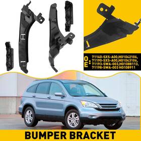 Bxgzj-crv-07-11 Auxito New Of Set Front 4 Bracket Bumper And Headlight 2007-2011 Fits Honda Cr-v