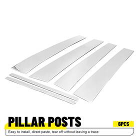 Bzt-accord-08-12-b-6c Auxito 6x Posts Pillar Cover Trim Door Window Decal Fit Honda 2008-2012 Accord Sedan Us