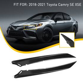 Ff-toycam18s-p088 Auxito For 2018-2021 Toyota Camry Se Xse Front Bumper Headlight Filler Trim Accessories