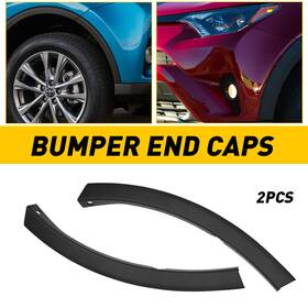 Ff-toyrav16-p038 Auxito 2pcs Front Bumper End Caps For Toyota Rav4 2016-2018 Textured Right And Left