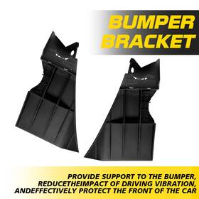 Fo1027110 Auxito Bumper Bracket Set For 2005-09 Ford Mustang Reinf Support Cover Front Steel 2pc