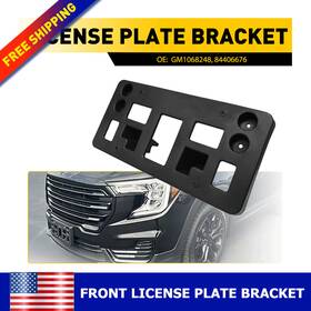 Auxito Fzd-pzj-16566 For Gmc Terrain Black Front License Plate Tag Holder Mounting Bracket 2022-2024