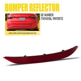 Hgd-jetta-19-21r Auxito Rear Passenger Side Bumper Reflector Set For 2019-2021 Volkswagen Jetta
