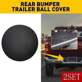 Hgtcqg-ram-03-20 Auxito For 2003-2019 Dodge Ram Rear Bumper Step Pad Towing Ball Plug Round Cap-new 2set