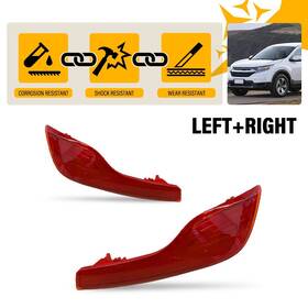 Ho118-5112 Auxito Pair Rear Bumper Reflector Left Right Side 2x For 2017-2019 Honda Cr-v Red Lens