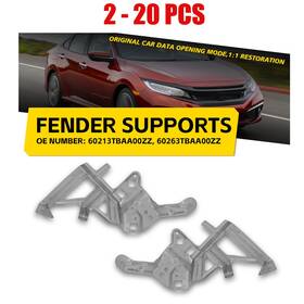 Ho1245108 Auxito Fit 2016-2020 Honda Civic Dx 2-20x Front Corner Fender Mud Flap Support Brackets