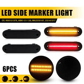 Na01515fx Auxito Dynamic Fender Led Side Marker Lights Signal For Mazda 1989-2015 Mx-5 Smoke Lens