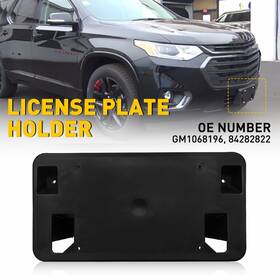 Gm1068196 Auxito Part For 2018-2022 Chevrolet Traverse Front Bumper License Plate Tag Bracket Holder