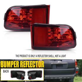 Hgd-4runner-03-05l Auxito Side 81581-60100 For 2003 04 05 Toyota 4runner Set Of 2pcs Rear Bumper Light Lamp Reflector Cases