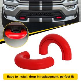 Tckg-f150-04-24r Auxito 2pcs Red D-ring Tow Hook Cover For Ford F150 2004-2024 Bronco Toyota Exterior
