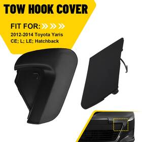 Tckg-yaris-12-14 Auxito Front Bumper Black Tow Hook Hole Eye Cap Covers For 12 Toyota Yaris 521290d050