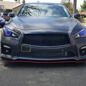 Xpd-bzd-96161 Auxito For 2014-2018 Infiniti Q50 Bumper Tow Hook Cover Cap Accessories Exb