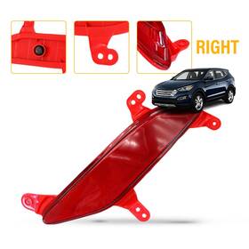Xpd-xzd-89793 Auxito Red Lens Rear Bumper Reflector Light Right For 2013-2016 Hyundai Santa Fe Sport