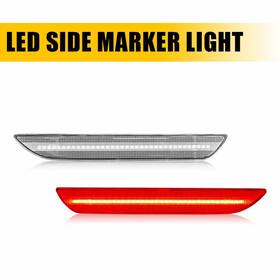 Yzb-mustang-15-21tmr Auxito Car Fit 2015-2022 Ford Mustang Clear Led Rear Bumper Side Light Lamp Marker 2x