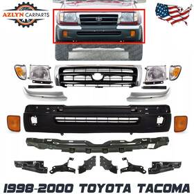 16581035 Azlyn Carparts New Front Bumper Textured And Headlight Kit Set For 1998-2000 Toyota Tacoma 2wd