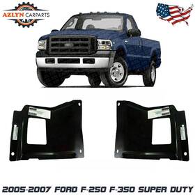 Pafsf52441 Azlyn Carparts Front Bumper Mounting Plate Brackets Set For 2005-07 Ford F-250 F-350 Super Duty