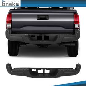 Br127639tr Bator For Toyota Tacoma 2016-2020 Black Cpmplete Rear Step Bumper With Sensor Holes