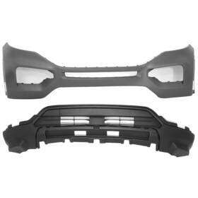 Lb5z-17d957-ab Bewild For 2020-2022 Ford Explorer Front Upper Lower Bumper Cover Without Park Sensor Hole