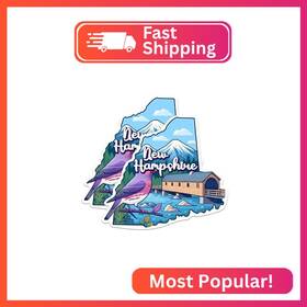 Bmcs1264 Bliss Monkey Co. 2 Pack New Hampshire State Shape Stickers - Nh Sticker Choose From 50