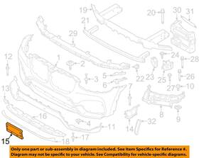 51117399967 Bmw Oem 18-21 X3 Bumper Components-license Bracket