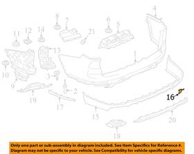 51129478296 Bmw Oem 19-25 X7 Rear Bumper Components-tow Eye Cap