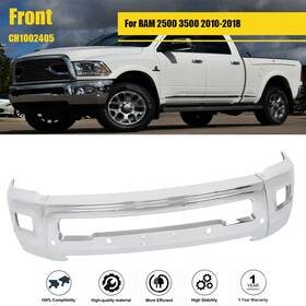 Wg4092676 Botjj For Ram 2500 3500 2010-2018 Chrome New With Sensor Holes Steel Front Bumper