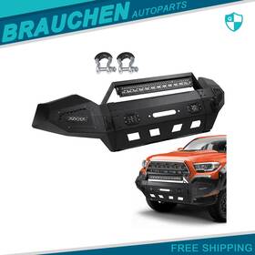 Br125743au01 Brauchen-autoparts Complete Front Winch Bumper Assembly With Leds For Toyota Tacoma 2016-2020