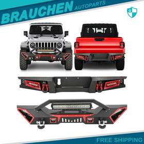 Br842144a01 Brauchen-autoparts Complete Steel Front Rear Bumper For 2020-2023 Jeep Gladiator Jt With D-rings
