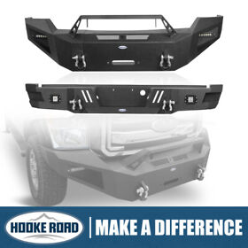 Bxg.8520 Built-in Winch Plate Front Rear Bumper Bar Combo Fit Ford F-250 2011-2016 Steel