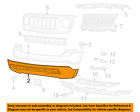 68091524aa Bumper Oem Chrysler Patriot 11-14 Front Cover Grille- Jeep