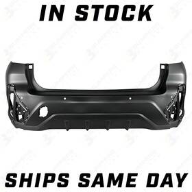 Su1100204 Bumpers That Deliver New Primered - Rear Bumper Cover For 2018 2019 Subaru Legacy With Park Assist