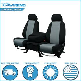 Hy143-08nn Caltrend Car Seat Covers For 15-17 Hyundai Sonata Rear Neosupreme Light Grey
