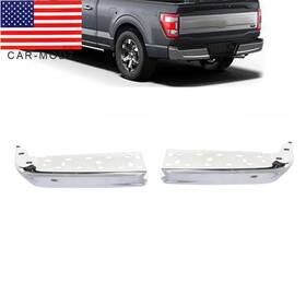 Ml3z17906ha Car-modification7 Fo1102401 Left And Right Polished Chrome Rear Bumper End Set Fit For 2021-2023 Ford F-150
