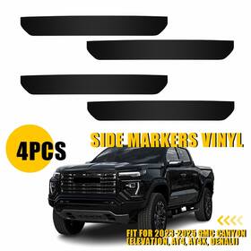 Tz-canyon-23-25-yzb4 Carcomponent5 4x Black Side Precut Vinyl Markers Decal Tint Overlay Fit 2025-2026 Toyota Camry