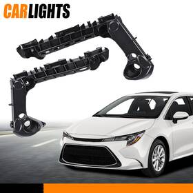 C-02bun2010abk Carlights Pair Fit For 19-21 Toyota Corolla Le Xle Front Bumper Brackets Retainers Lh And Rh