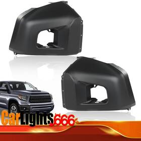C-02bup2052bbk Carlights Front Left&right Bumper End Cap Plastic Black Fit For 14-21 Toyota Tundra New