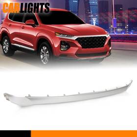 C-02bup3188bsl Carlights Front Center Bumper Molding Silver Fit For 2019-2020 Hyundai Santa Fe New